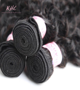 9A DEEP WAVE HAIR 3pcs lot + 4x4 Closure = Bundle Deal 100% UNPROCESSED VIRGIN HUMAN HAIR Transparent lace / HD lace