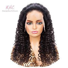 Load image into Gallery viewer, 12A Grade JERRY CURL 13x4 or 13x6 100% UNPROCESSED VIRGIN HUMAN HAIR LaceFrontal Wig (Transparent/HD Lace)
