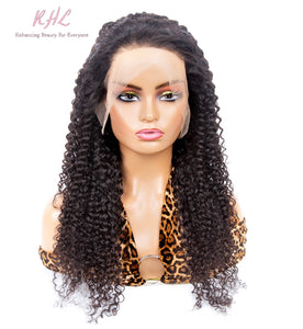 9A Grade CURLY 13x4 or 13x6 100% UNPROCESSED VIRGIN HUMAN HAIR LaceFrontal Wig (Transparent/HD Lace)