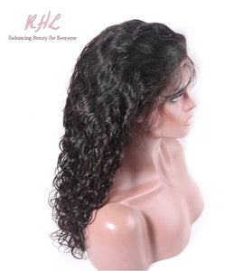 12A Grade WATER WAVE 13x4 or 13x6 100% UNPROCESSED VIRGIN HUMAN HAIR LaceFrontal Wig (Transparent/HD Lace)