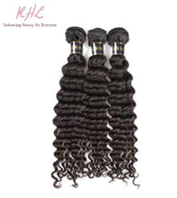 Load image into Gallery viewer, 10A DEEP WAVE HAIR 3pcs Bundle Deal 100% UNPROCESSED VIRGIN HUMAN HAIR
