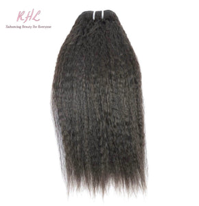 10A KINKY STRAIGHT HAIR 100% UNPROCESSED VIRGIN HUMAN HAIR (SINGLE BUNDLE)