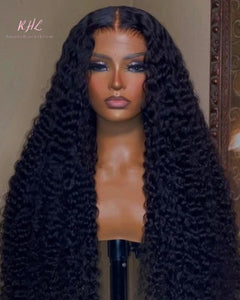 10A Grade 4x4 LACE CLOSURE CURLY 100% UNPROCESSED VIRGIN HUMAN HAIR Wig (TRANSPARENT/HD Lace)