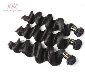 10A LOOSE WAVE HAIR 3pcs lot + 13x4 or 13x6 Frontal = Bundle Deal 100% UNPROCESSED VIRGIN HUMAN HAIR Transparent lace / HD lace