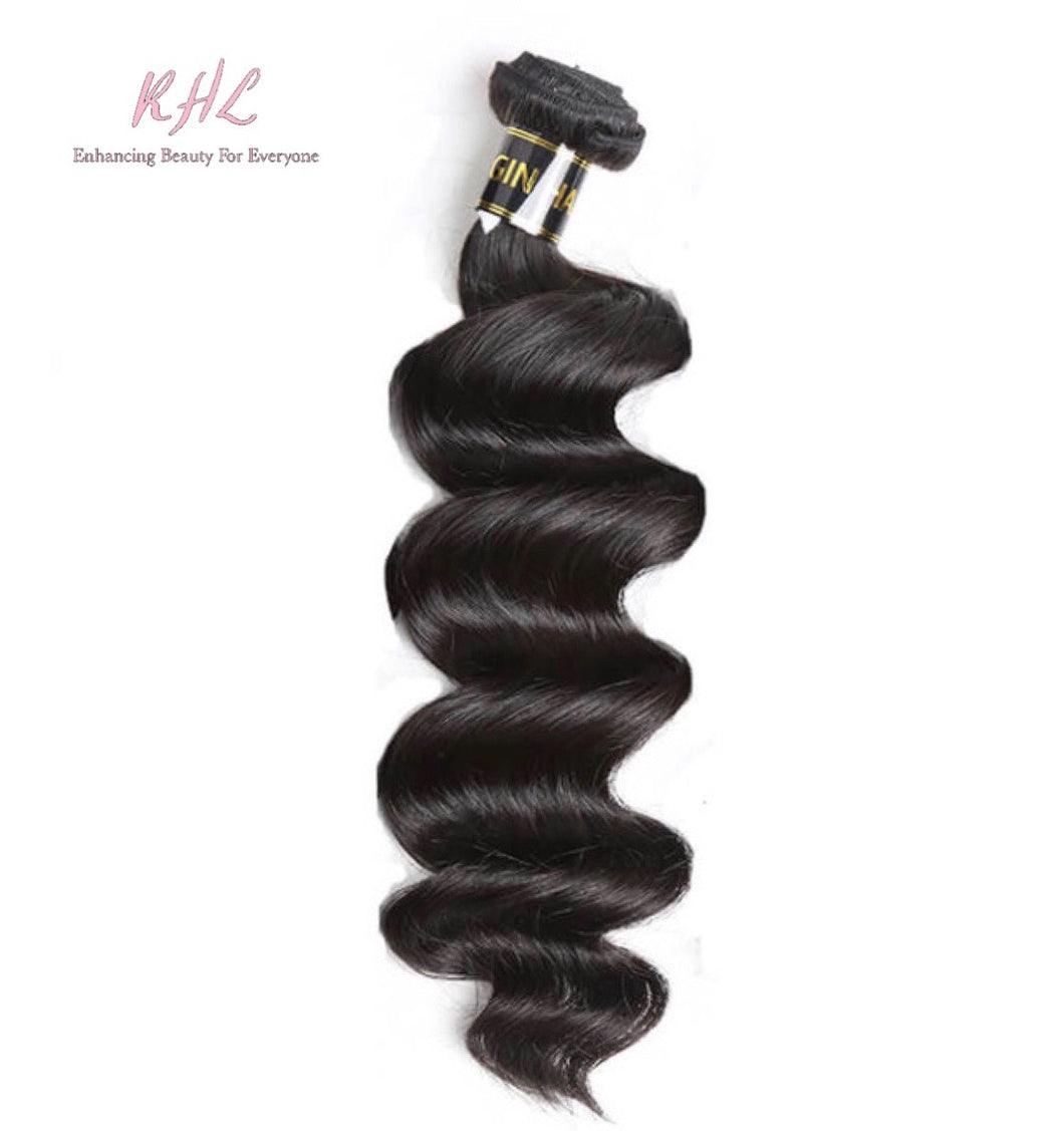 10A LOOSE WAVE HAIR 100% UNPROCESSED VIRGIN HUMAN HAIR (SINGLE BUNDLE)