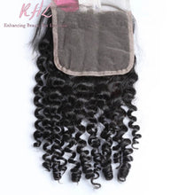 Load image into Gallery viewer, 10A CURLY 4x4 or 5x5  100% UNPROCESSED VIRGIN HUMAN HAIR TRANSPARENT/HD LACE Closure
