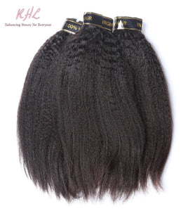 10A KINKY STRAIGHT HAIR 100% UNPROCESSED VIRGIN HUMAN HAIR (SINGLE BUNDLE)