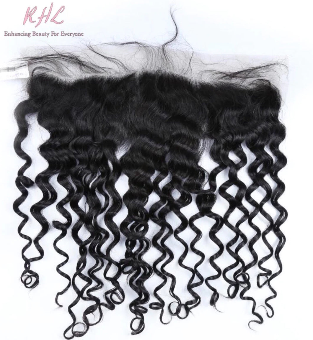 10A JERRY CURL 13x4 OR 13x6 100% UNPROCESSED VIRGIN HUMAN HAIR TRANSPARENT/HD LACE FRONTAL