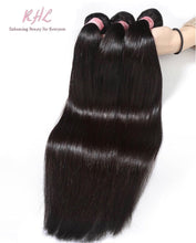 Load image into Gallery viewer, 9A STRAIGHT HAIR 3pcs Bundle Deal 100% UNPROCESSED VIRGIN HUMAN HAIR
