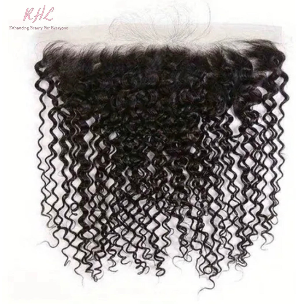 10A KINKY CURLY 13x4 OR 13x6 100% UNPROCESSED VIRGIN HUMAN HAIR TRANSPARENT/HD LACE FRONTAL